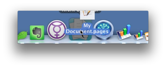 Drag documents to app icon